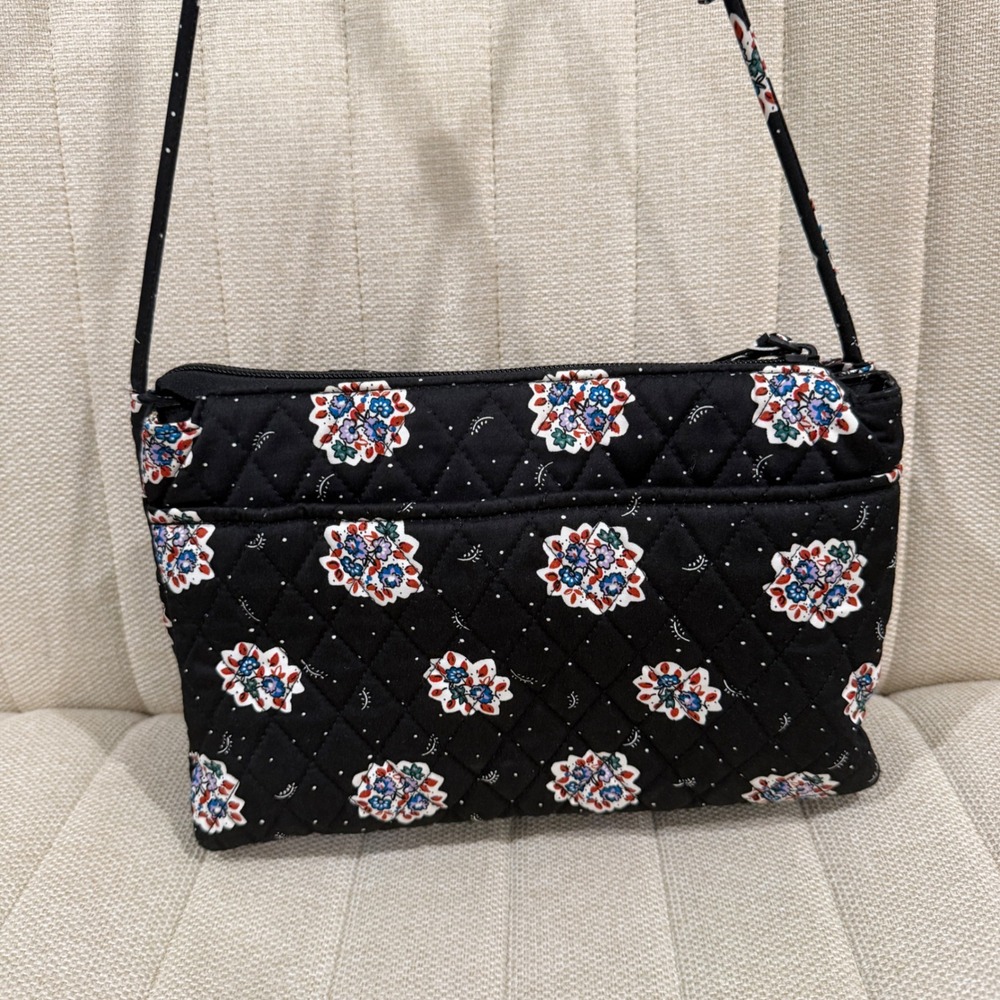 NEW Vera Bradley Foxbury Crossbody Bag Feathery Bouquets Quilted Floral Purse - Picture 3 of 8